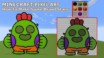 How to Make Spike Brawl Stars Pixel Art in Minecraft