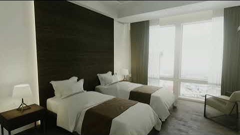 Blender 2.91 - EEVEE Real Time Architecture Visualization (Archviz) handheld camera Hotel Room