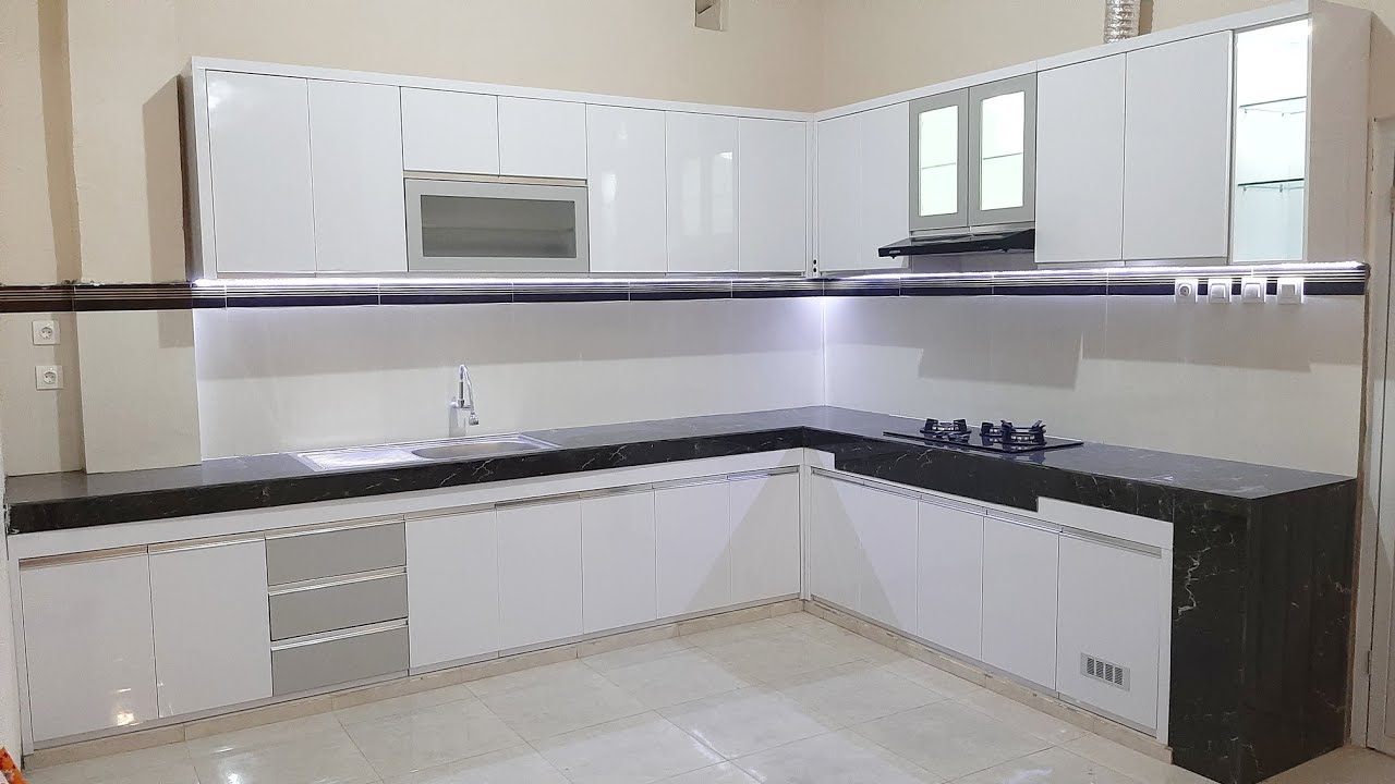 Kitchen Set Ukuran 4 X 3 Meter Warna Putih Berserta Asesoris Didalamnya YouTube