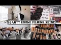 My Makeup Collection + Beauty Room Tour + Filming Setup | What Camera and Lens I Use