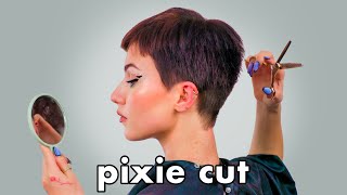 Cutting a Pixie cut on myself to see how hard it is