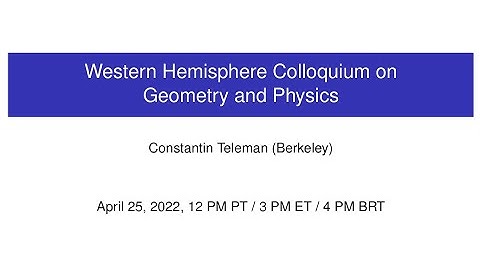 WHCGP: Constantin Teleman, "Coulomb branches and Drinfeld centers"