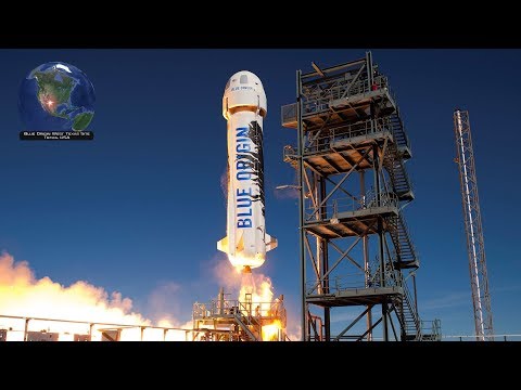 Blue Origin New Shepard self-landing rocket launch with 38 research payloads (5/2/2019)