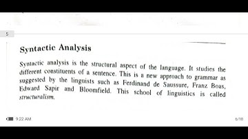 3011 lec No what is syntactic Analysis by Prof MA Raza #franz Boas #bloomfield