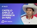 Elecciones en Perú: Castillo amplía la diferencia