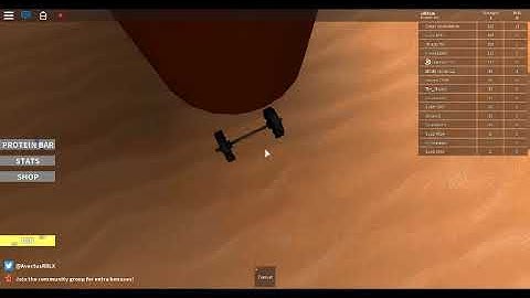 weight lifting simulator (glitch) and protein bar