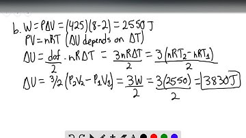 The PV diagram in Fig  15 23 shows two possible states of a system containing 1 75 moles of a monato