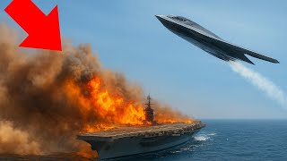B-2 США бомбит венесуэльский авианосец… Уничтожен за секунды!