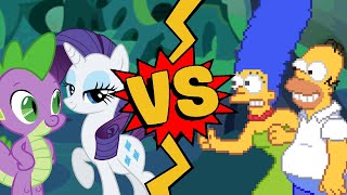 M.u.g.e.n Battles Spikerarity Vs Homer Simpsonmarge Simpson My Little Pony Vs The Simpsons