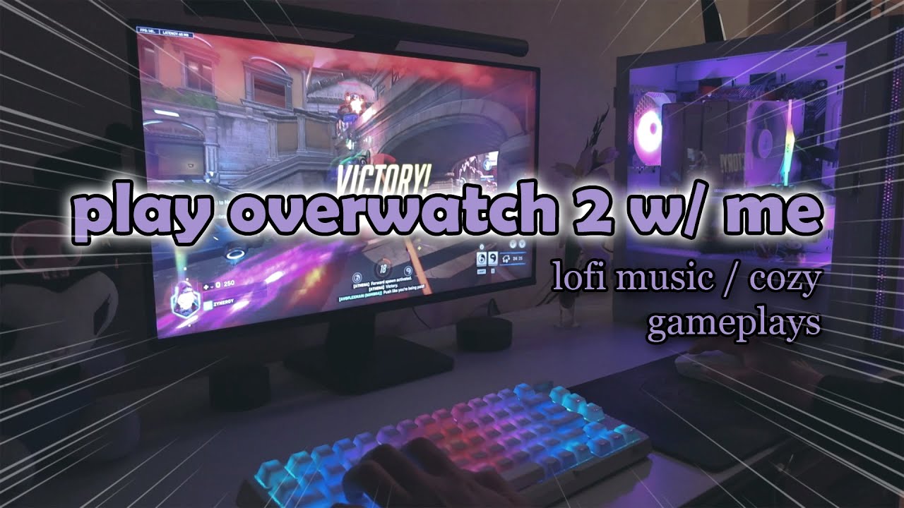 lofi music for gaming/studying/working🎧🎮 play overwatch 2 w/ me💜 [cozy pov gameplay]
