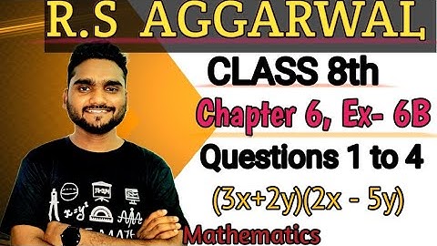 R.S Aggarwal class 8 maths chapter 6 exercise 6b questions 1, 2, 3 and 4 solutions by shahjad
