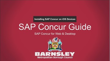 iOS Device Single Sign On (SSO) - SAP Concur Barnsley Council