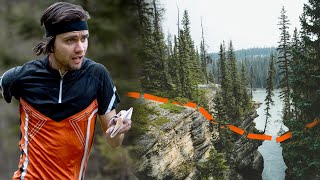 Running a forest half marathon in a perfect straight line