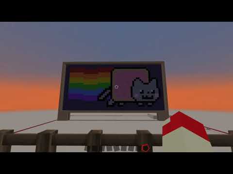 I Build a working Nyan Cat Gif in Minecraft (Link in the