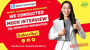 Sql Interview Preparation | Besant Technologies Indiranagar | Sql Training Institute #bangalore #sql