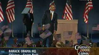 Obama Victory Speech - : Post-speech applause...