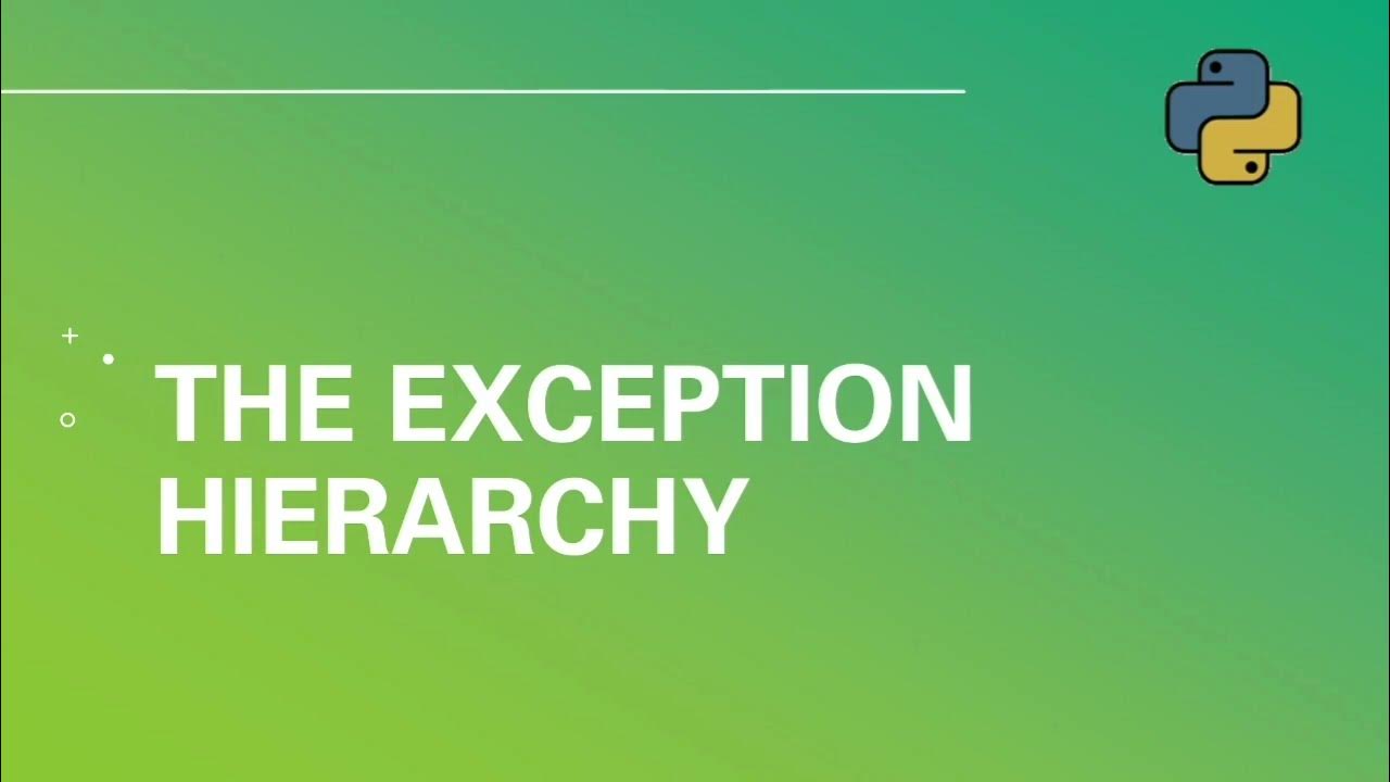 2. Creating object of exception class | Exception Heirarchy | Multiple ...