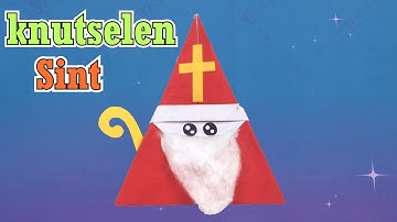 Sinterklaas vouwen (origami) en knutselen van papier