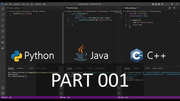 001. Python, Java and C++ | Running the Same Program: "Hello World", at the Same Time.