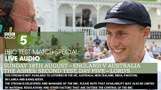 BBC Test Match Special Audio - The Ashes: England v Australia - Second Test, Day Five