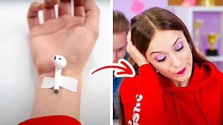 FUN WAYS TO SNEAK ANYTHING ANYWHERE || Funny Sneaky Tricks And Tips By 123 GO! GOLD screenshot 5