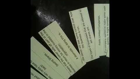 BTEC applied science - flash cards on money