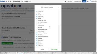 OpenBOM Import Custom BOM from Onshape