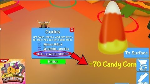 NEW HALLOWEEN CODES IN MINING SIMULATOR! || Lots of Candy Corn! || Roblox