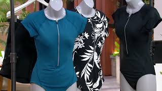 Jantzen Sporty Zip Front Paddlesuit on QVC screenshot 3