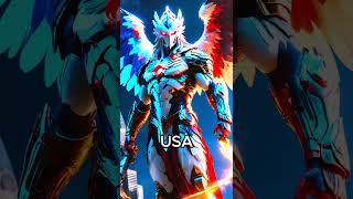 AI Draws Countries as mythical creatures! #shorts