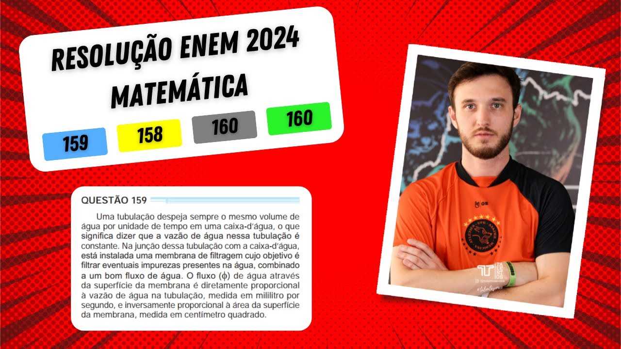 Questão 159 (Caderno Azul) - ENEM 2024 - Uma tubulação despeja sempre o ...