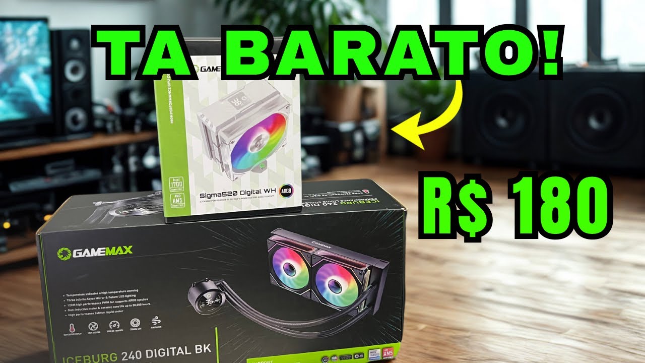 CPU COOLER E WATERCOOLER LANÇAMENTO DA GAMEMAX com Preço e qualidade TOP!