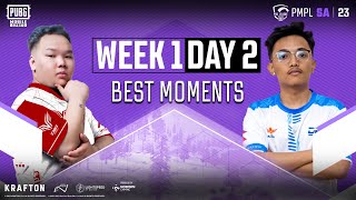 Best Moments - Week 1 Day 2 | PMPL South Asia Spring 2023