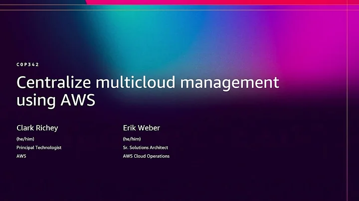 AWS re:Invent 2025 - Centralize Multicloud Management using AWS (COP342)
