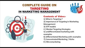 Complete guide on Targeting in marketing Management: Market Targeting Strategies, STP Model.