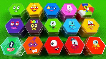 Alphablocks & Numberblocks – Looking for Clay With Hexagon Coloring! ASMR