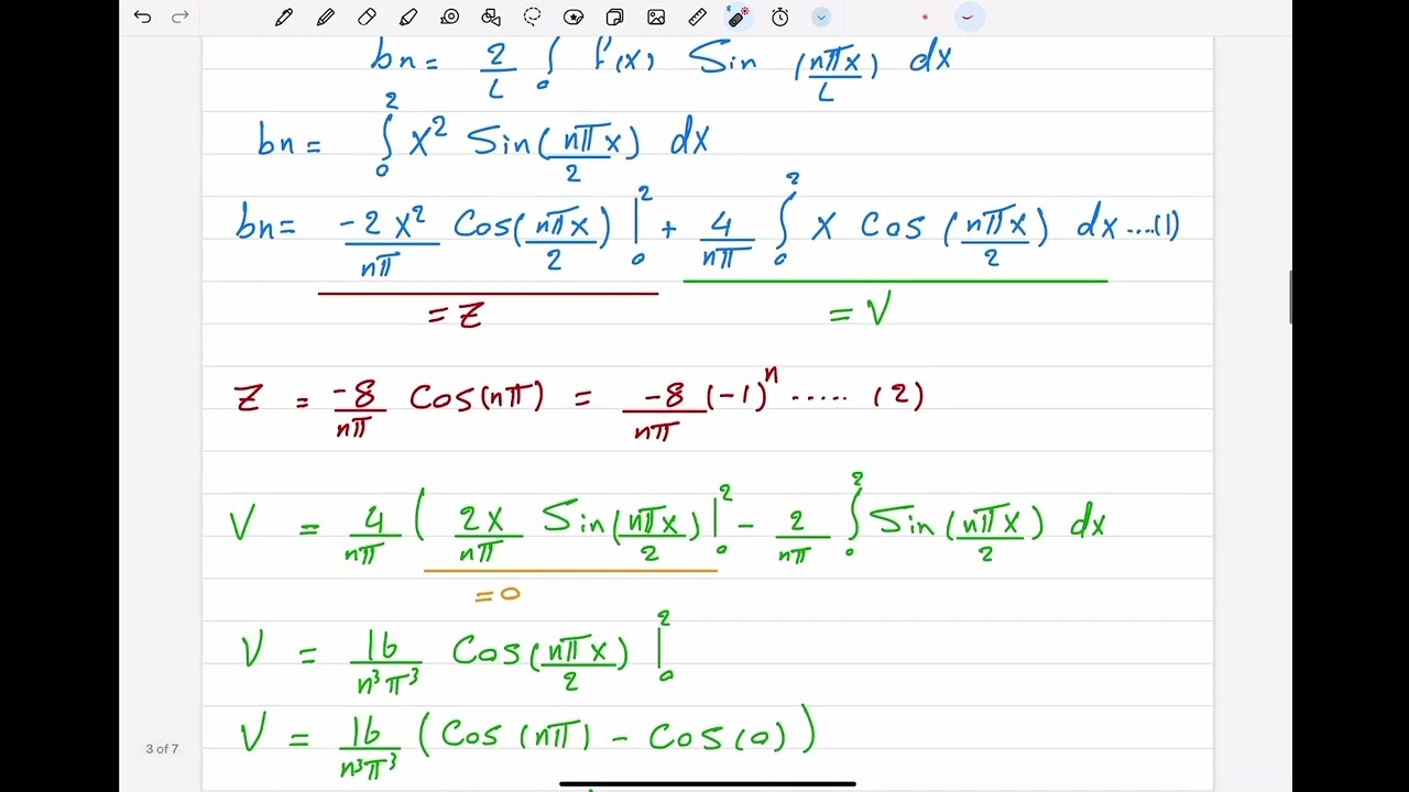 Exercises for Fourier series, Integral, and transform بالعربي