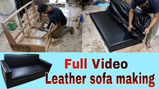 How to Make an Office Leather Sofa for a Low Price | Leather sofa make | Leather sofa making process