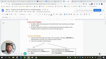 Geo U2T2V1/3: Sequences of Rigid Motions on a Coordinate Plane