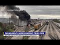 Derailment causes massive train fire in south nashville