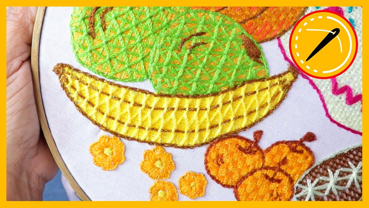 Bordados Faciles 156 🙋‍♀️ | 🍂 ¿Como bordar una BANANA?