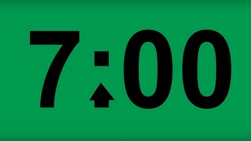 7 Minute Green Screen Stopwatch timer clock Black Free to USE