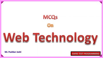 Web Technology MCQ || Part 6 || Rapid Test Programming || Joshi Pushkar D.