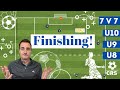 Teach youth soccer players to finish