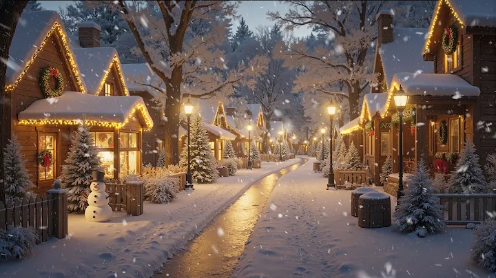 Vintage Christmas Coffee Street ❄️ Slow & Cozy Jazz for a Quiet Snowy Night and Calm Moments