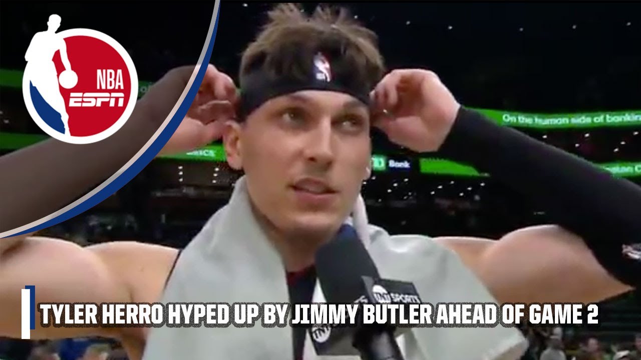 Tyler Herro on Jimmy Butler after Game 2 win 🗣️ 'HE TOLD ME TO LEAD THESE GUYS!' | NBA on ESPN