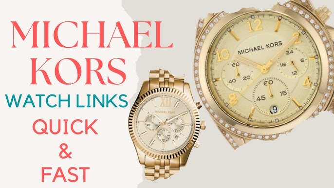 How to Remove Links from (RESIZE) a Michael Kors Watch AT HOME - YouTube