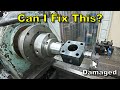 Hydraulic cylinder trunnion mount repair  manual machining