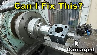 Hydraulic Cylinder Trunnion Mount Repair  Manual Machining