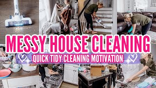 EXTREMELY MESSY HOUSE CLEAN WITH ME|CLEANING MOTIVATION|NEW EUREKA VACUUMS|-Jessi Christine